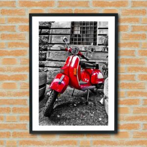 Red Vespa - Photographic Print