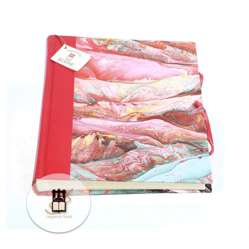 Red leather photo album